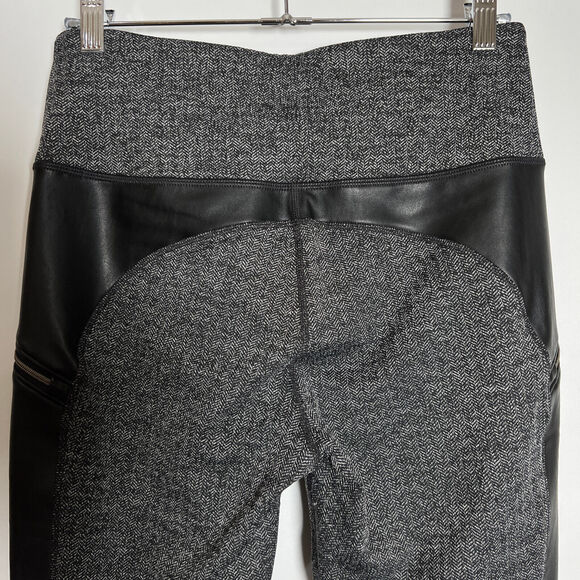 NWOT Athleta Herringbone Luxe Metro Drifter Leggings SIZE S Gray Black Pants - Picture 10 of 12